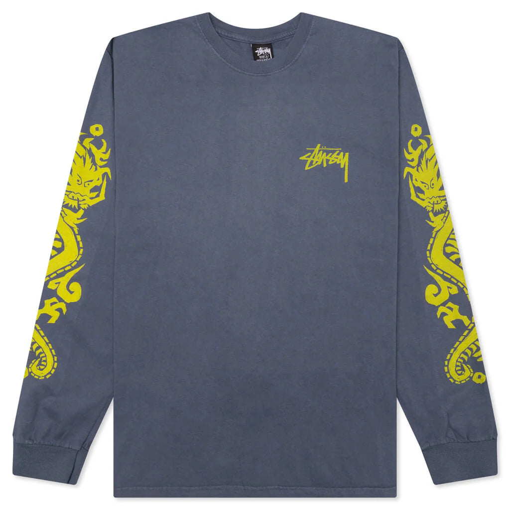 Dragons Pig Dyed L S Tee Indigo