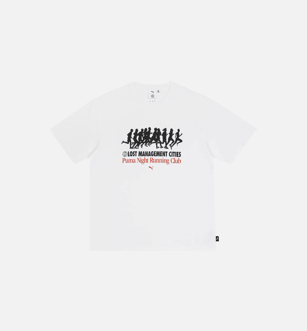 Lost Management Cities Mens Short Sleeve Shirt White Black
