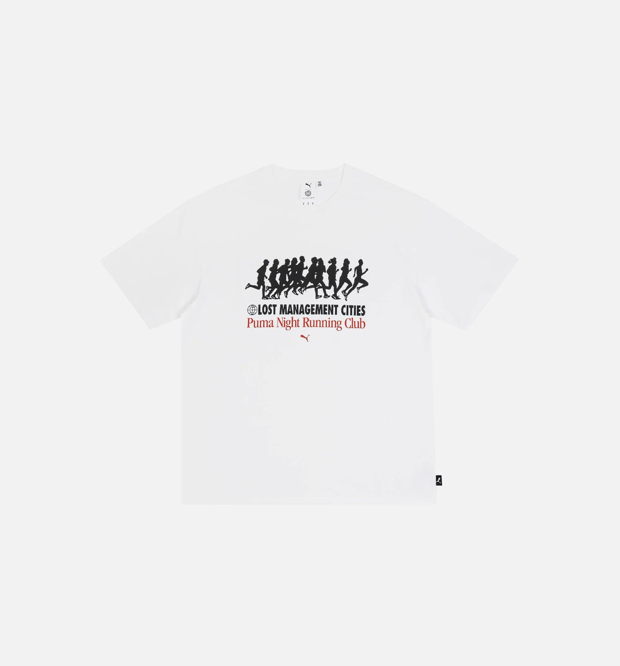 Lost Management Cities Mens Short Sleeve Shirt White Black