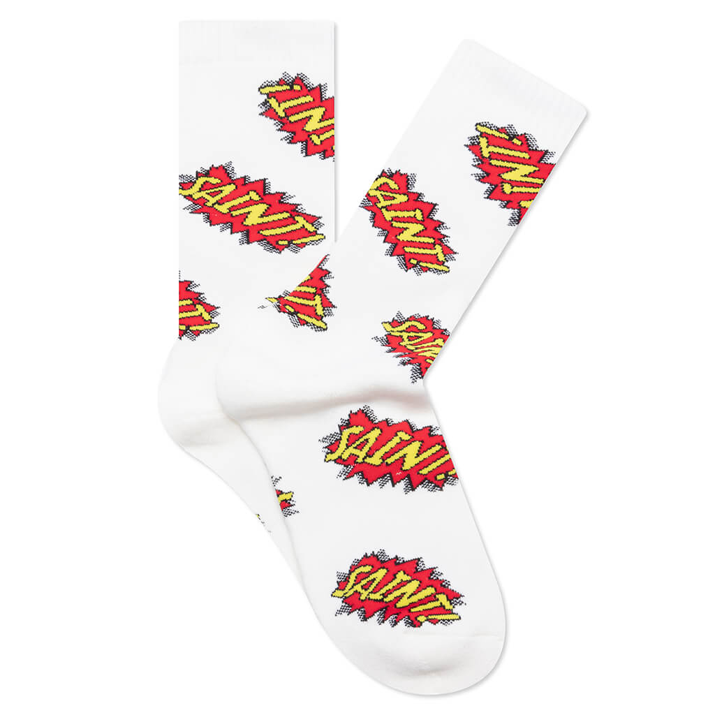 Pow Sock White