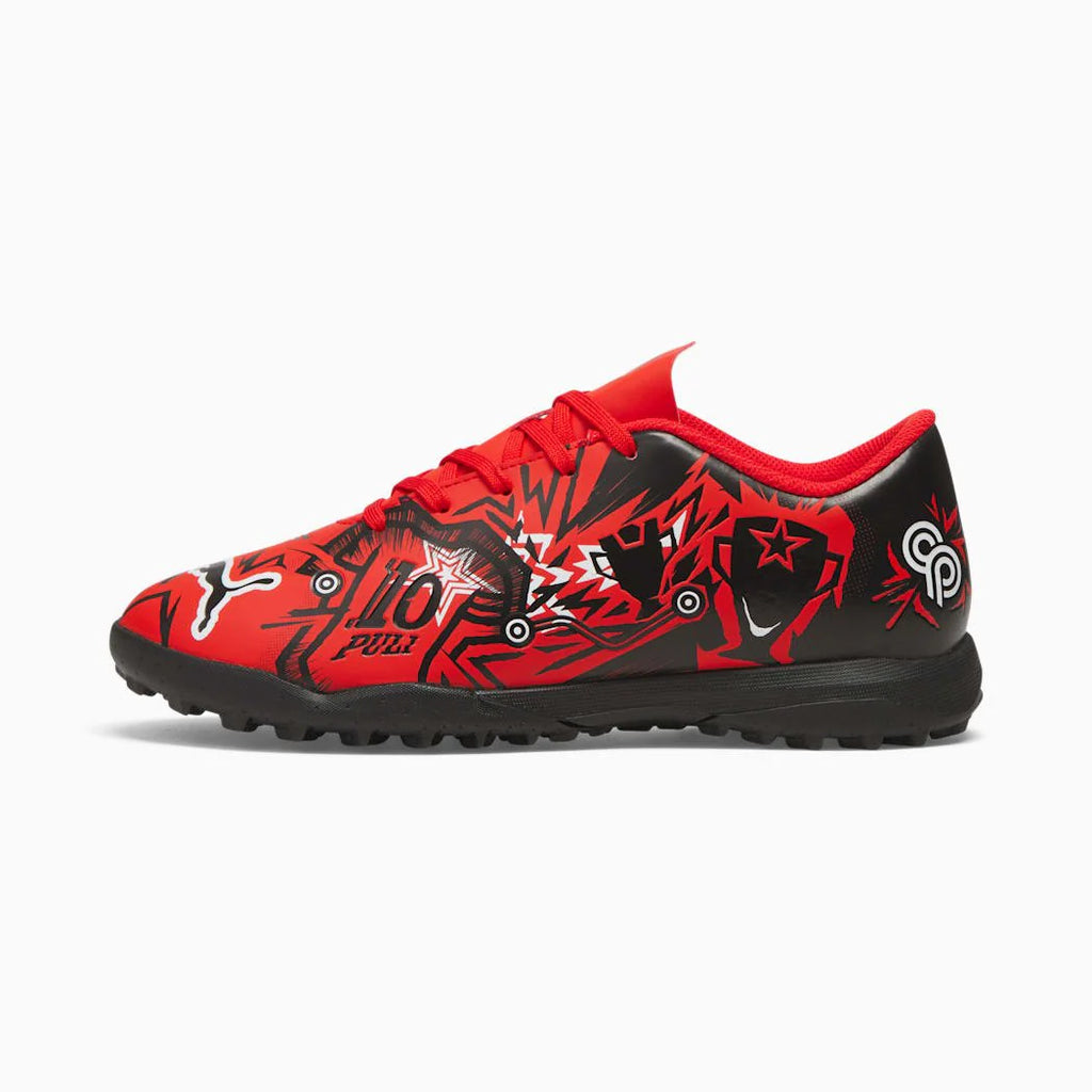 PUMA x Christian Pulsic ULTRA Play TT JR Turf Youth Soccer Cleats Red Black White