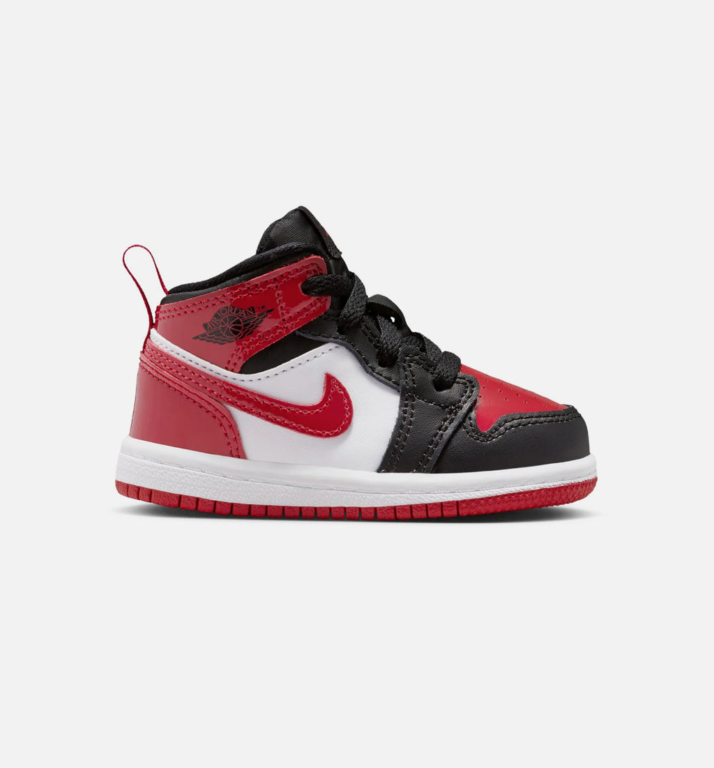 Air Jordan 1 Mid SE Infant Toddler Lifestyle Shoe Black Red