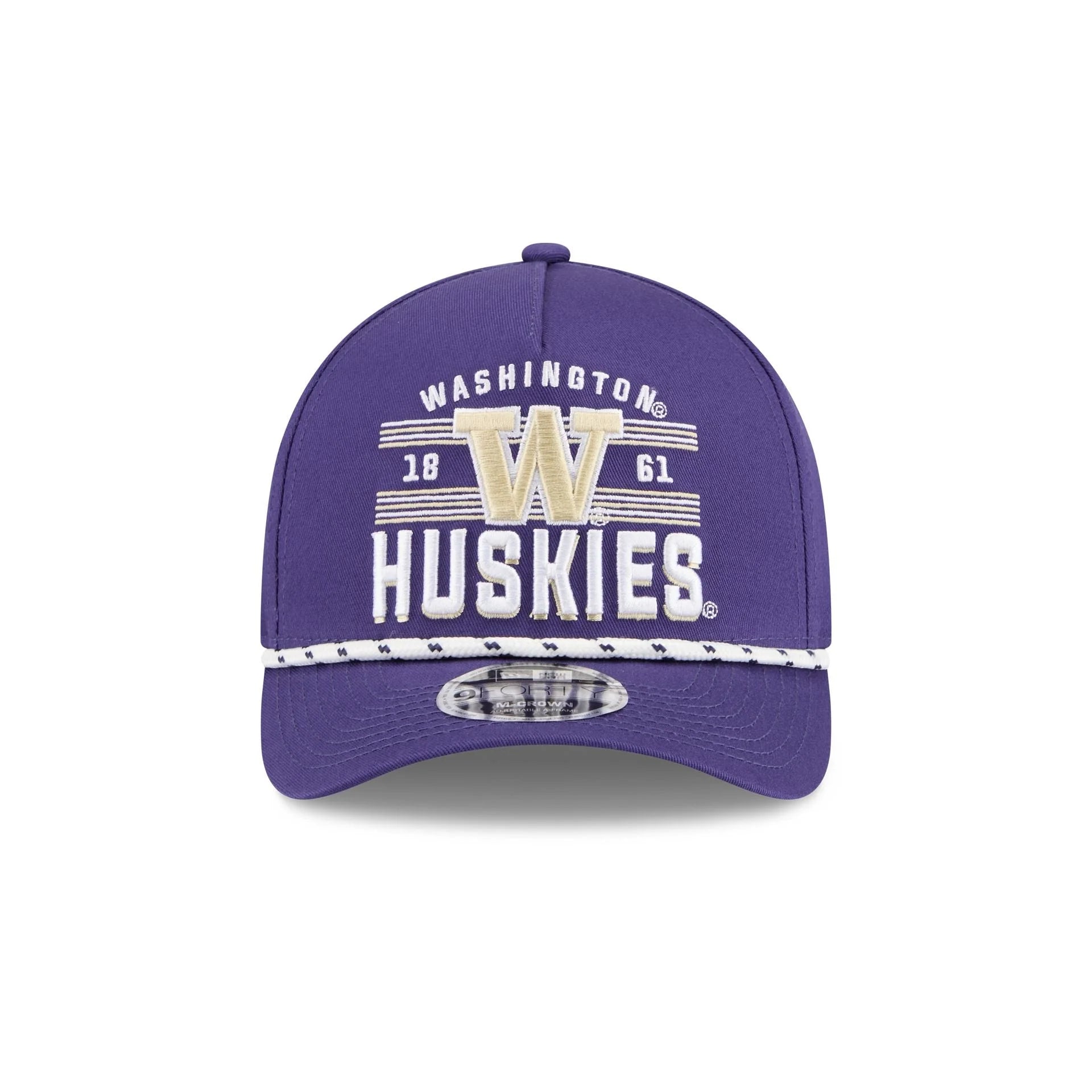 New Era Washington Huskies March Madness 9FORTY M Crown A Frame Snapback