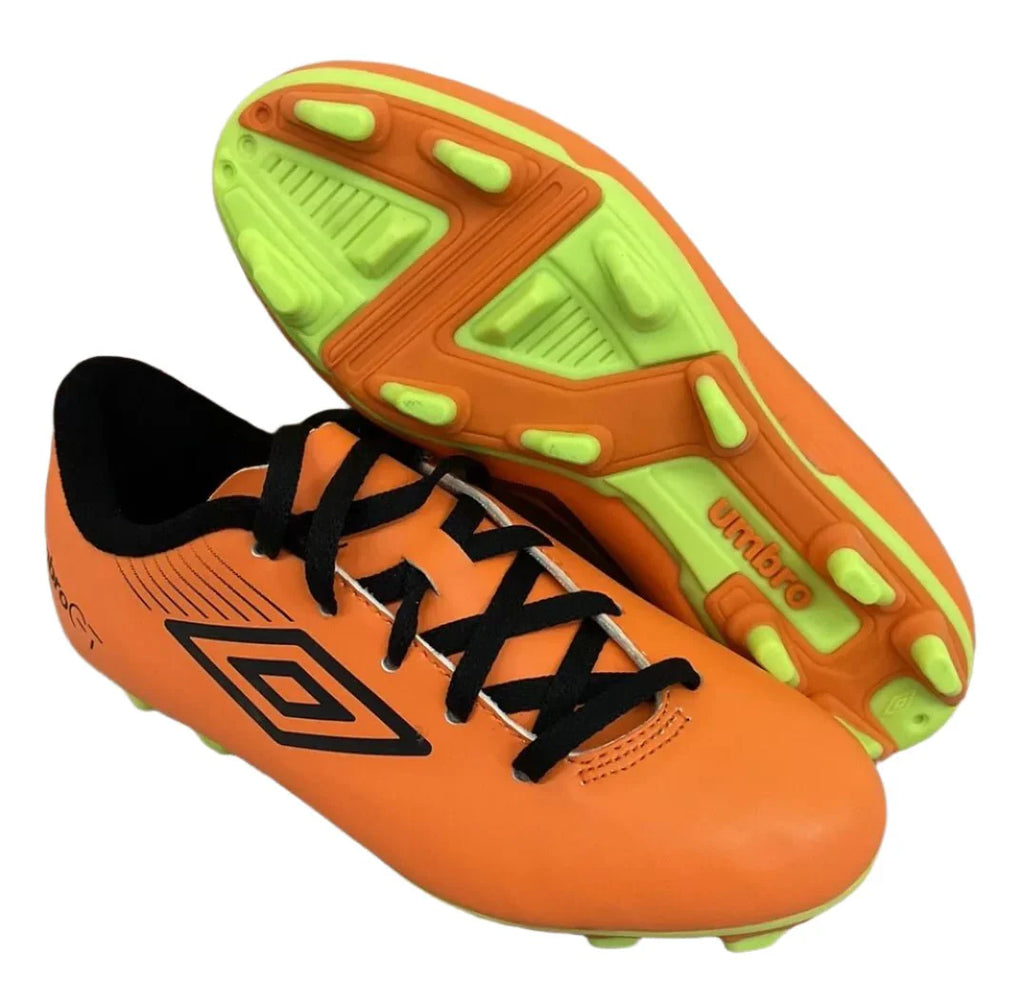 Umbro GT II Shield FG Youth Firm Ground Soccer Cleats Orange Lime