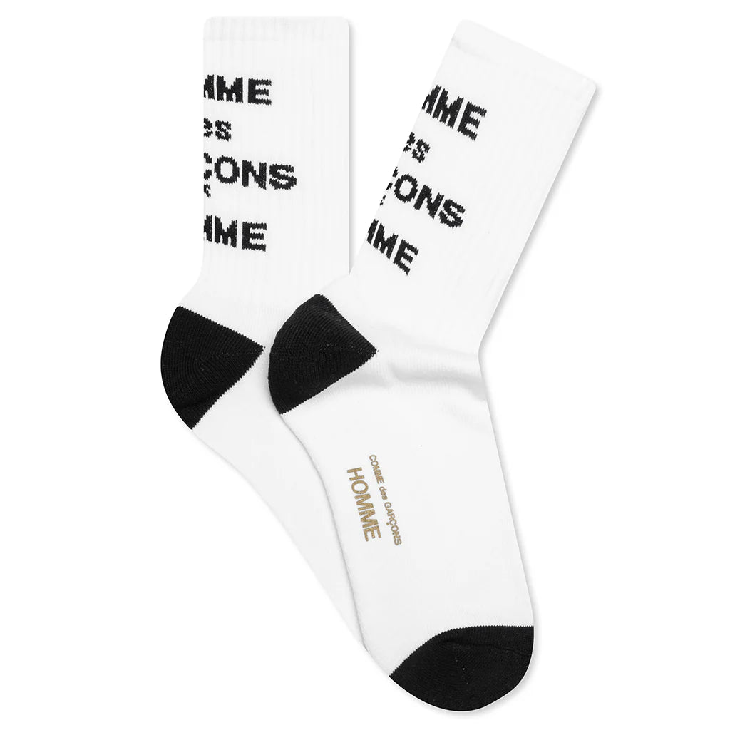 Logo Socks White