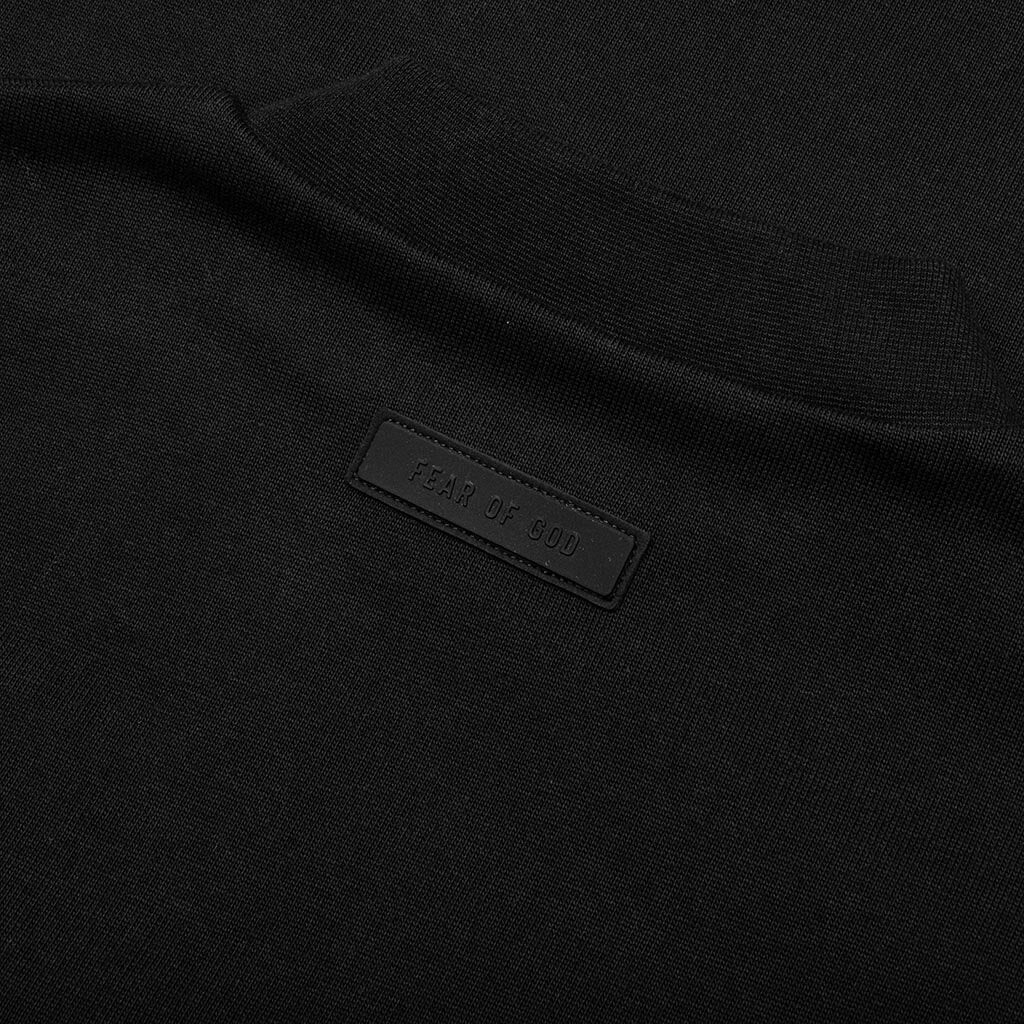 Kids Heavy Jersey Crewneck T Shirt Jet Black