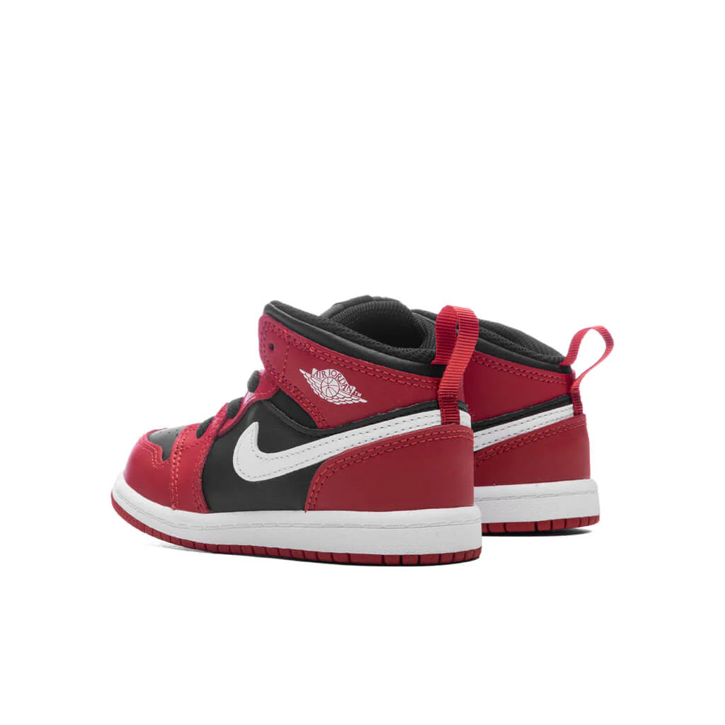 Jordan 1 Mid TD Black White Gym Red