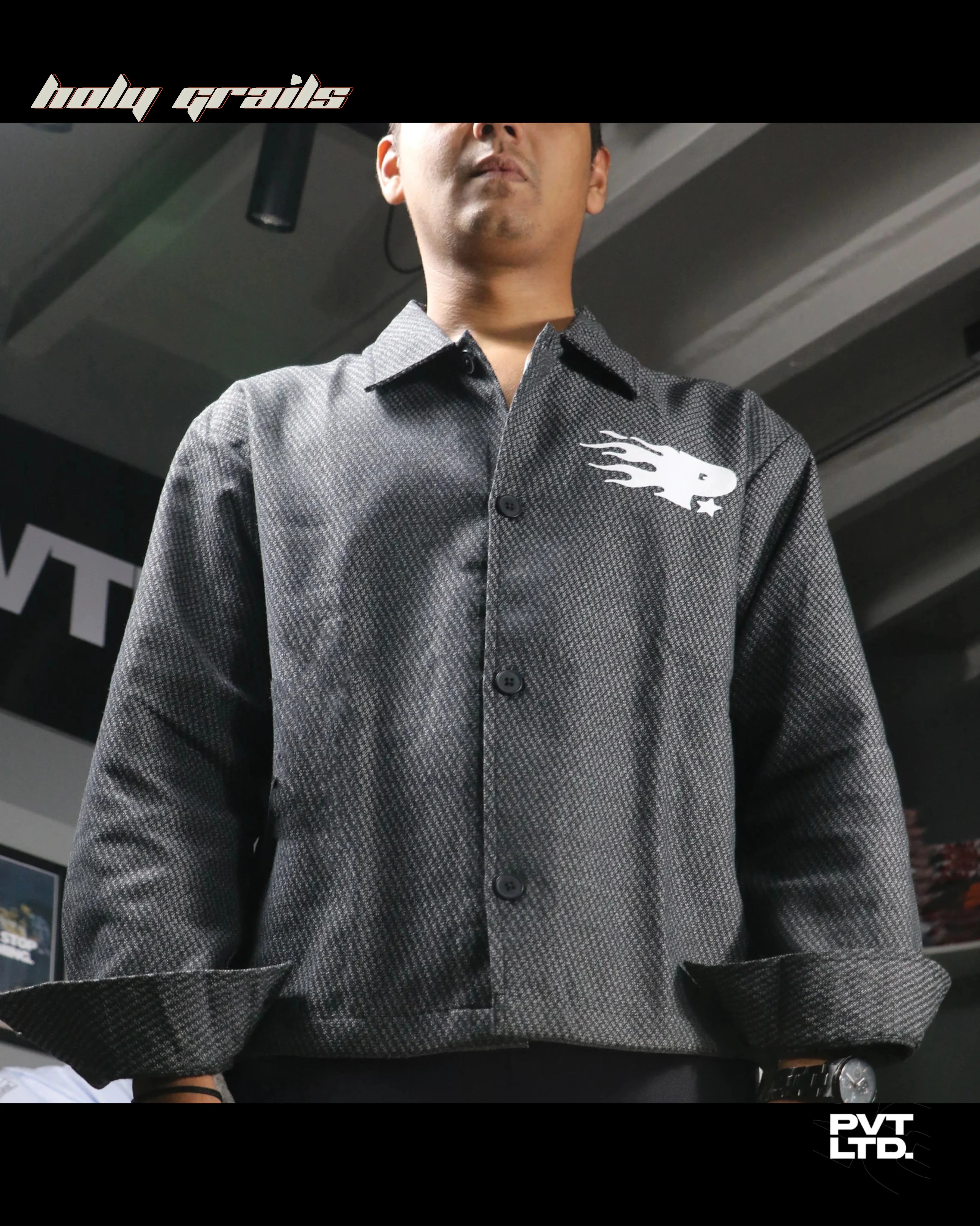 Exter Black Overshirt HG x Pvt Ltd