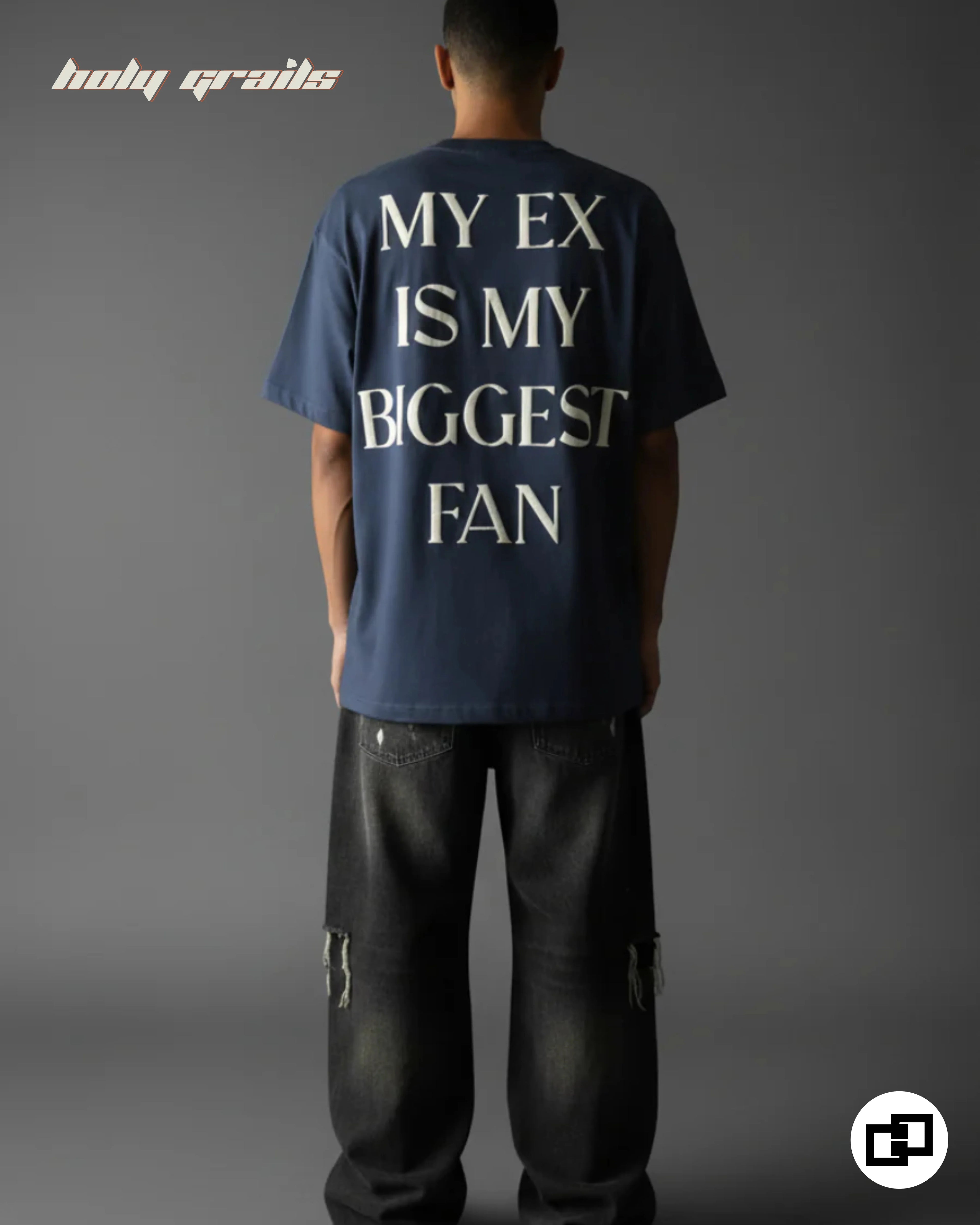 Biggest Fan Blue Oversize Tee HG x Grey Hound