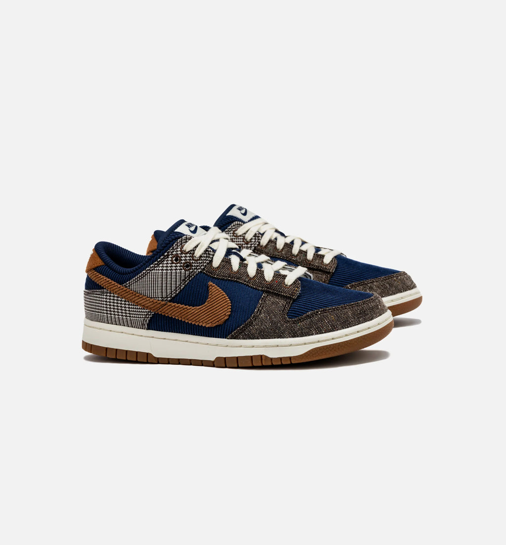 Dunk Low Tweed Corduroy Mens Lifestyle Shoe Midnight Navy Ale Brown Pale Ivory Free Shipping