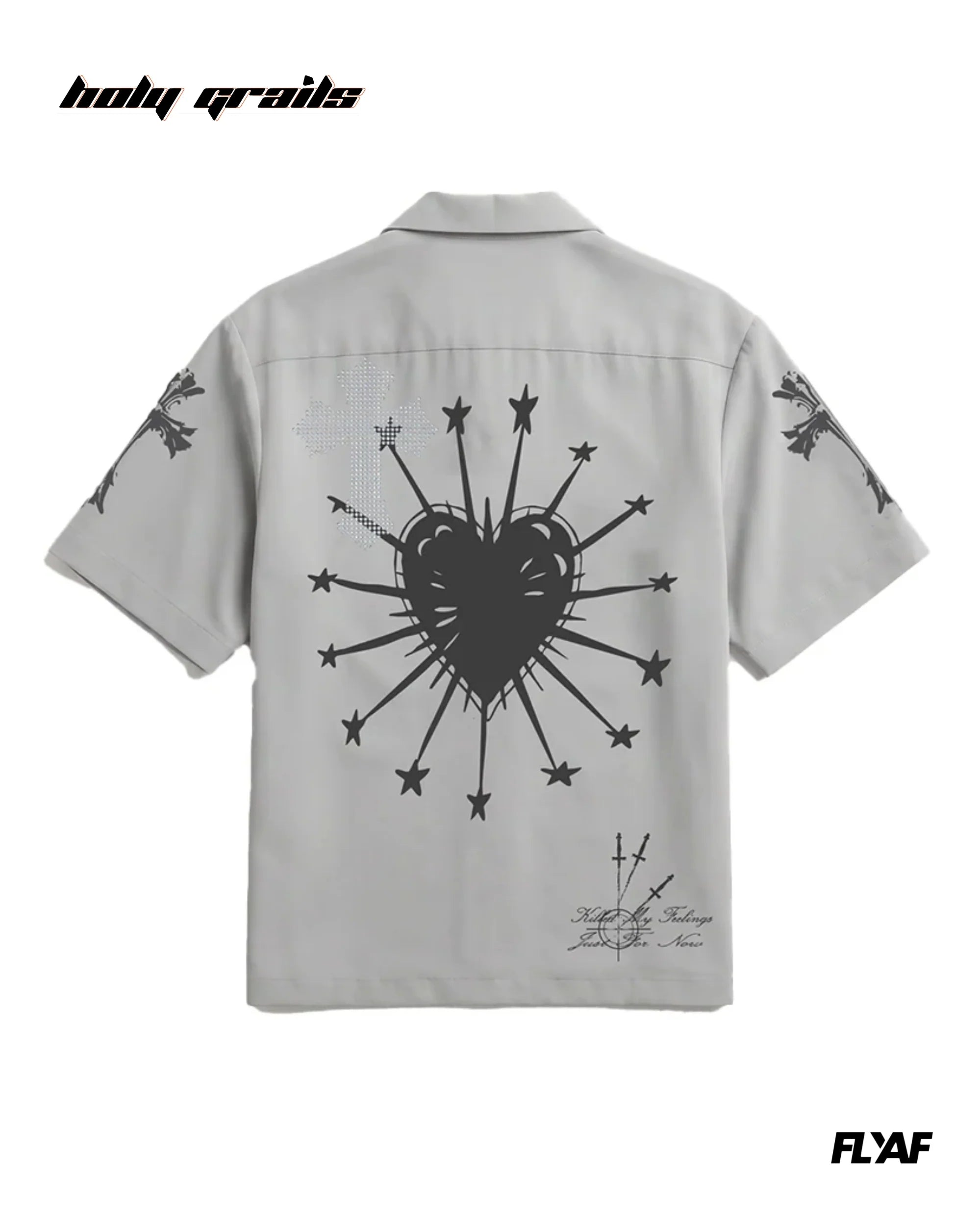 Poly Crossstar Grey Half Sleeve Shirt HG x FLYAF