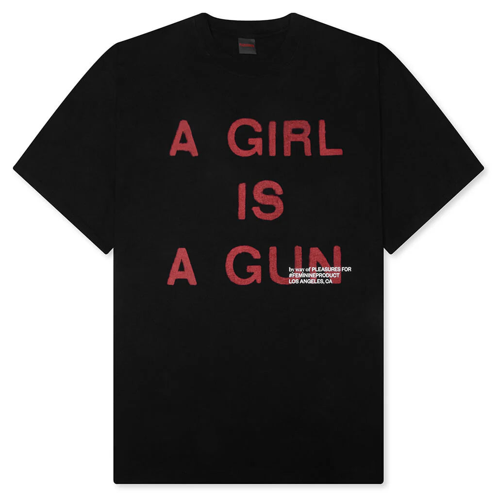 Girl Is A Gun T Shirt Black