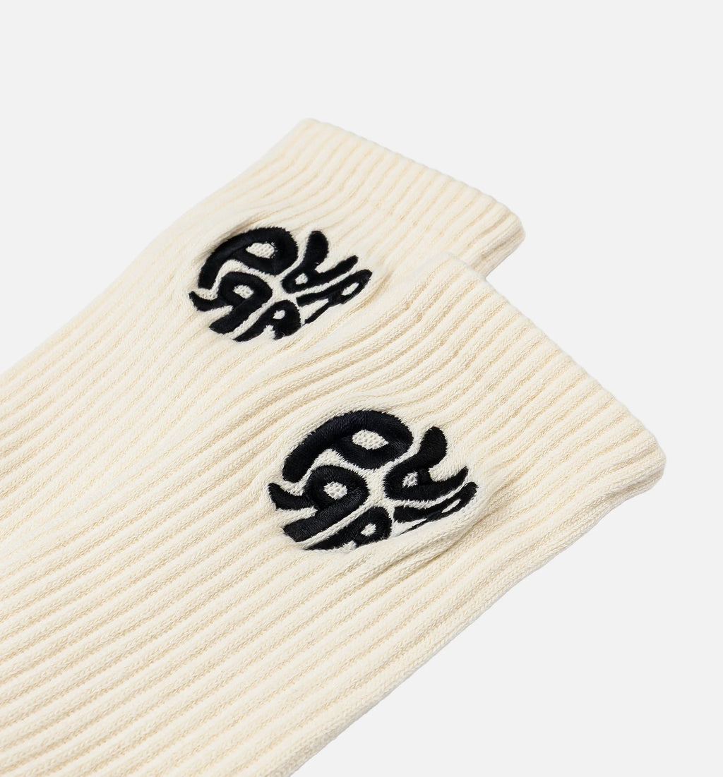 1976 Logo Crew Mens Socks Off White