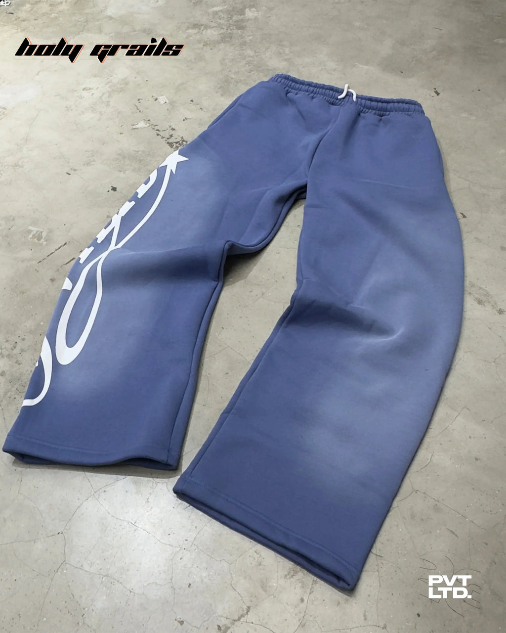 Pvt Blue Spray Track Pants HG x Pvt Ltd