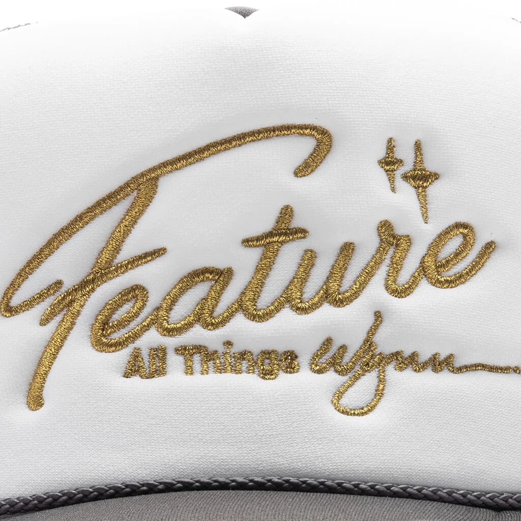 Feature x Wynn Shine Trucker Charcoal Grey White