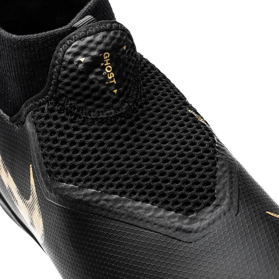 Nike JR Phantom Vision Academy TF Turf Soccer Cleats Black Gold