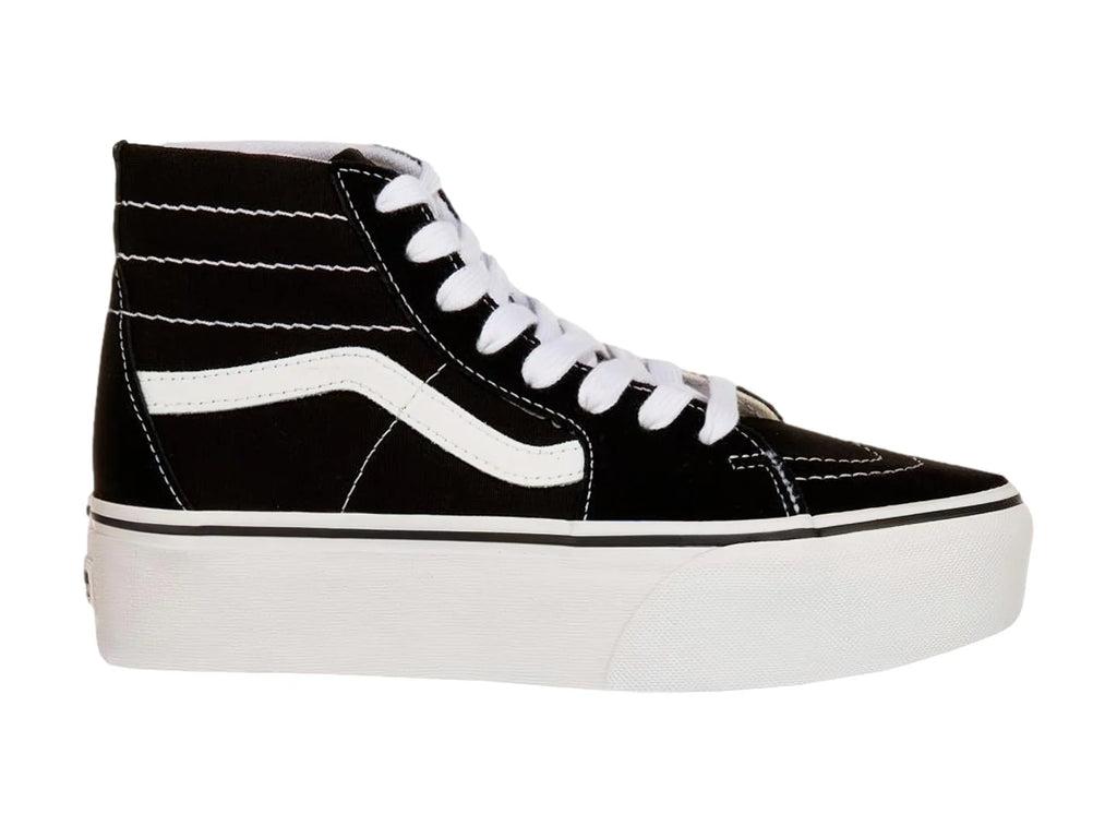 Tenis Vans Sk8 Hi Tapered Negro y Blanco para Mujer