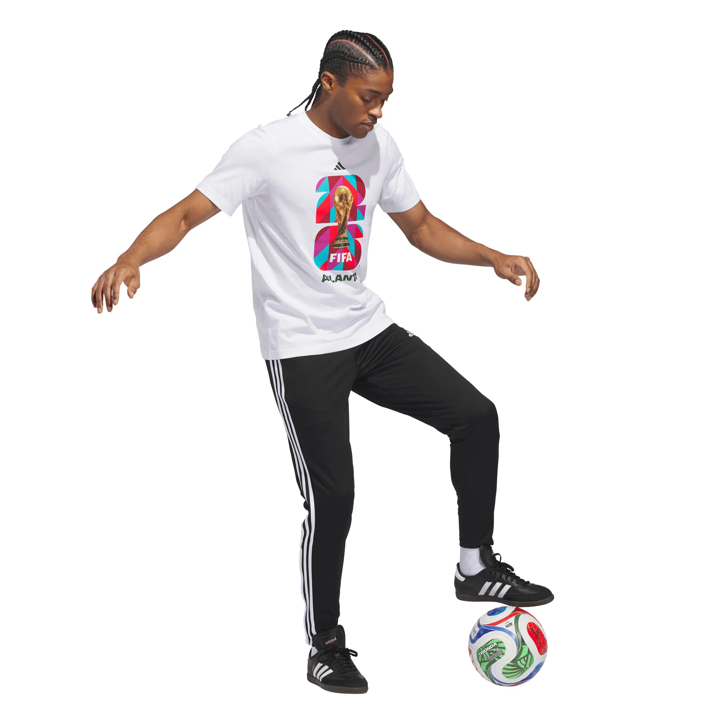 adidas FIFA World Cup 26 Host City Atlanta Graphic Mens Soccer T Shirt White