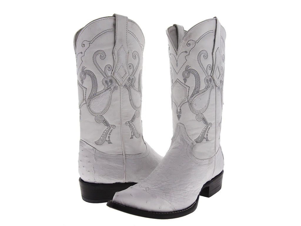 Botas Vaqueras Cuadra Blanco Hombre