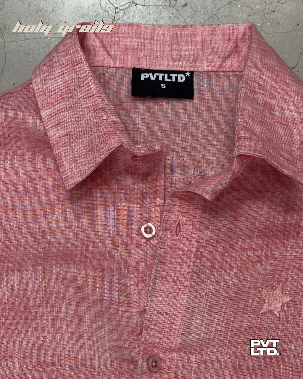 Tart Peach Solid Linen Shirt HG x Pvt Ltd