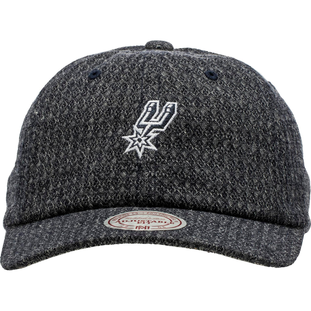San Antonio Spurs NBA Slouched Strapback Mens Black White