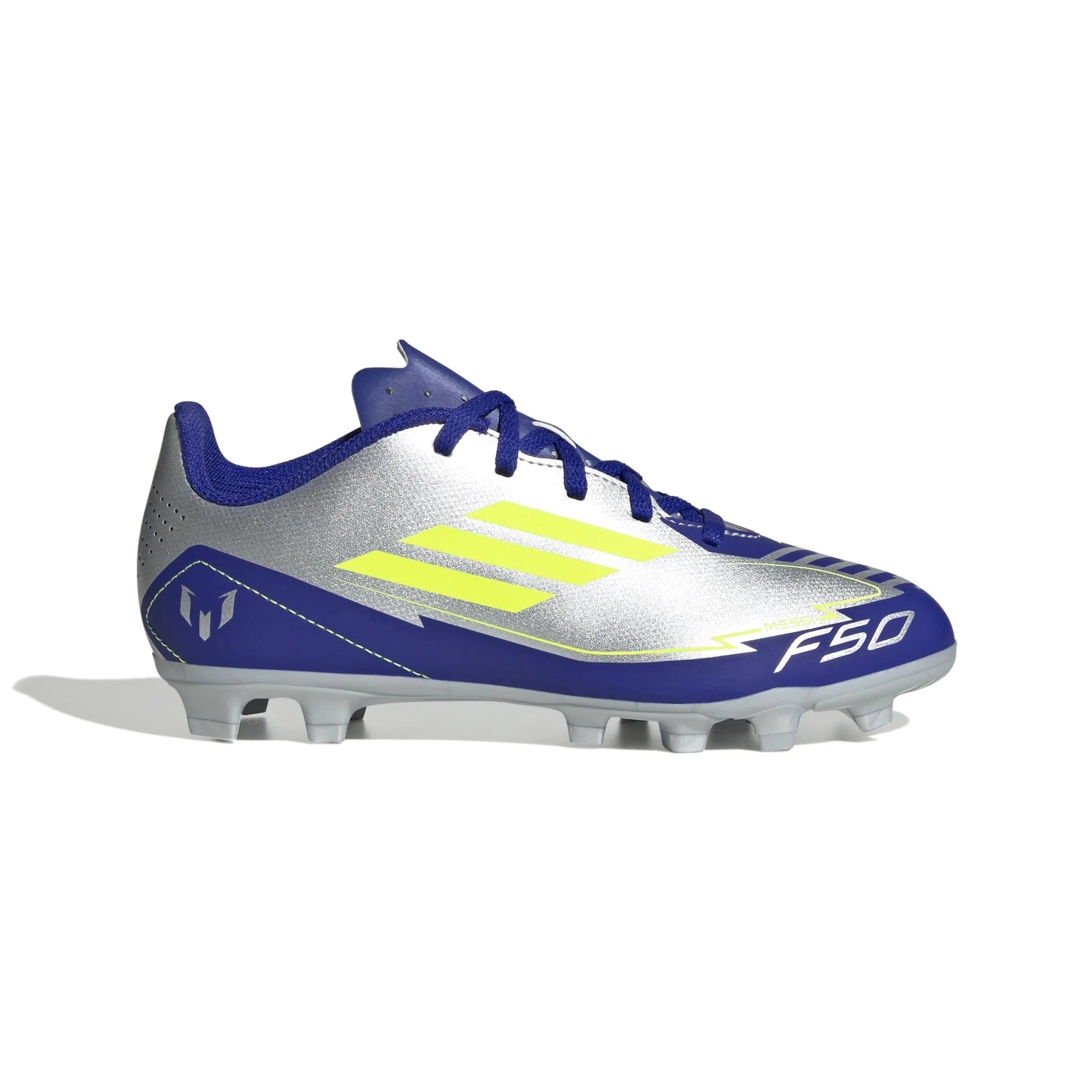 adidas F50 Club Messi Firm Multi Ground Boots Junior Silver