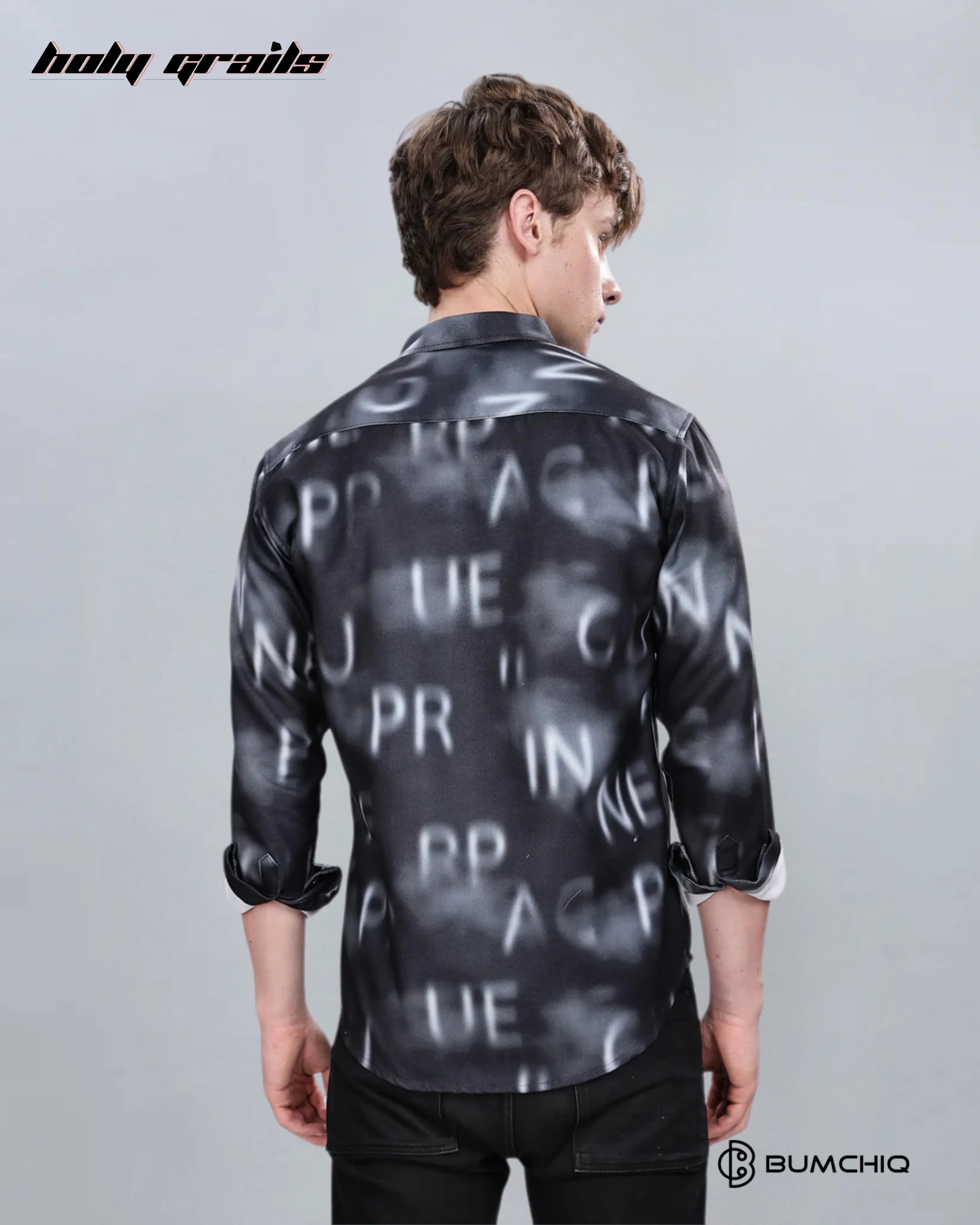 Black Alphabetical Overshirt HG x Bumchiq