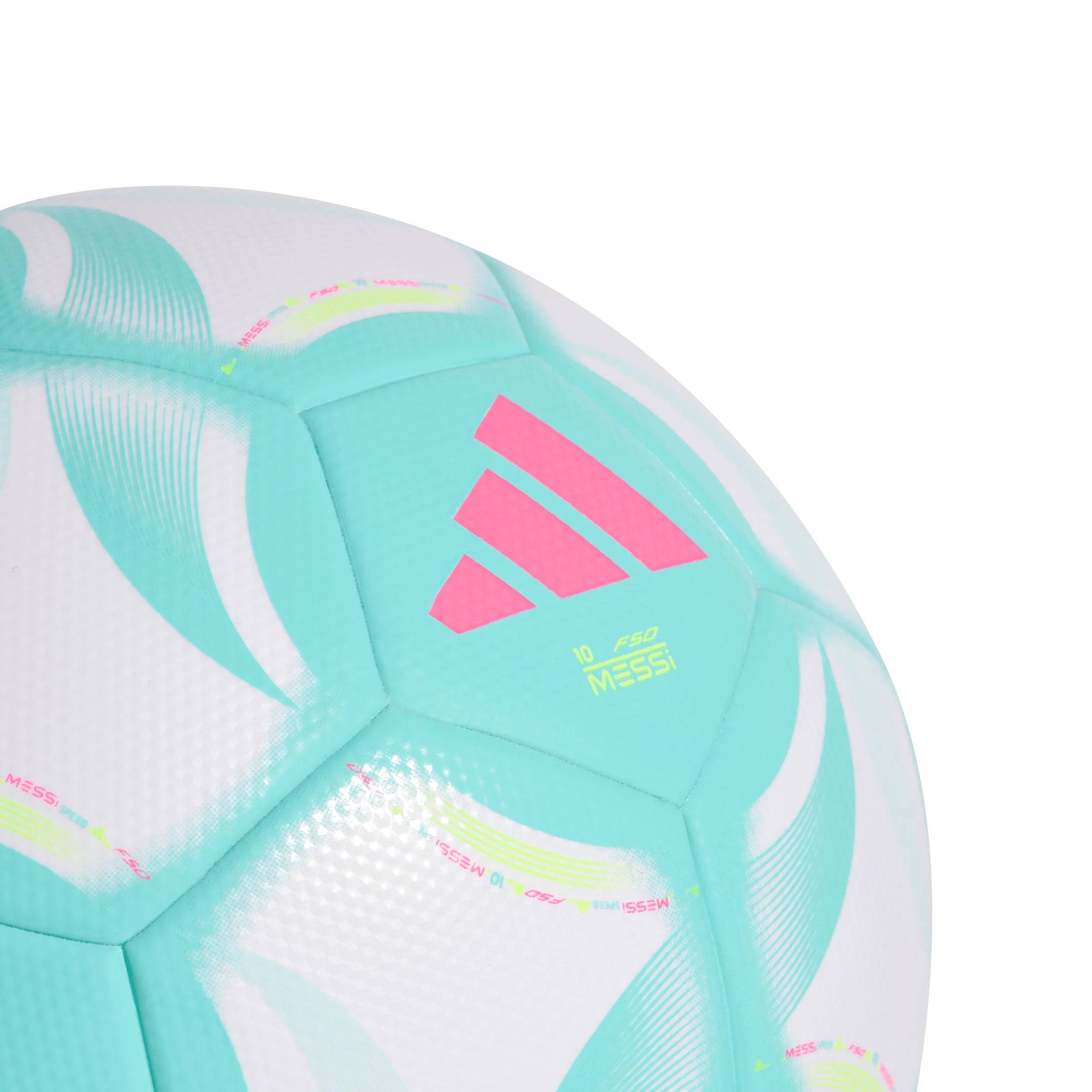 adidas Messi League Soccer Ball White Aqua