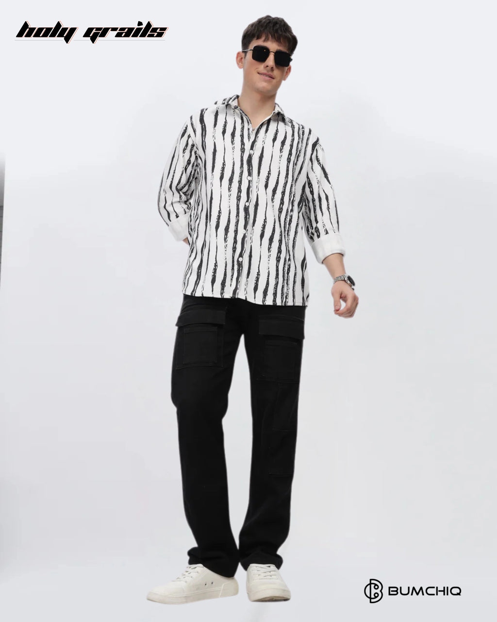 Black Line Abstract Shirt HG x Bumchiq