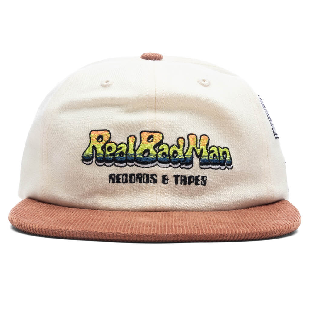 Records Tapes 6 Panel Cap Natural White