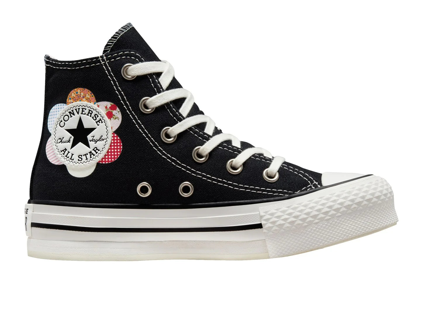 Tenis Converse Chuck Taylor All Star Eva Lift Hi Negro y Rosa para Niña