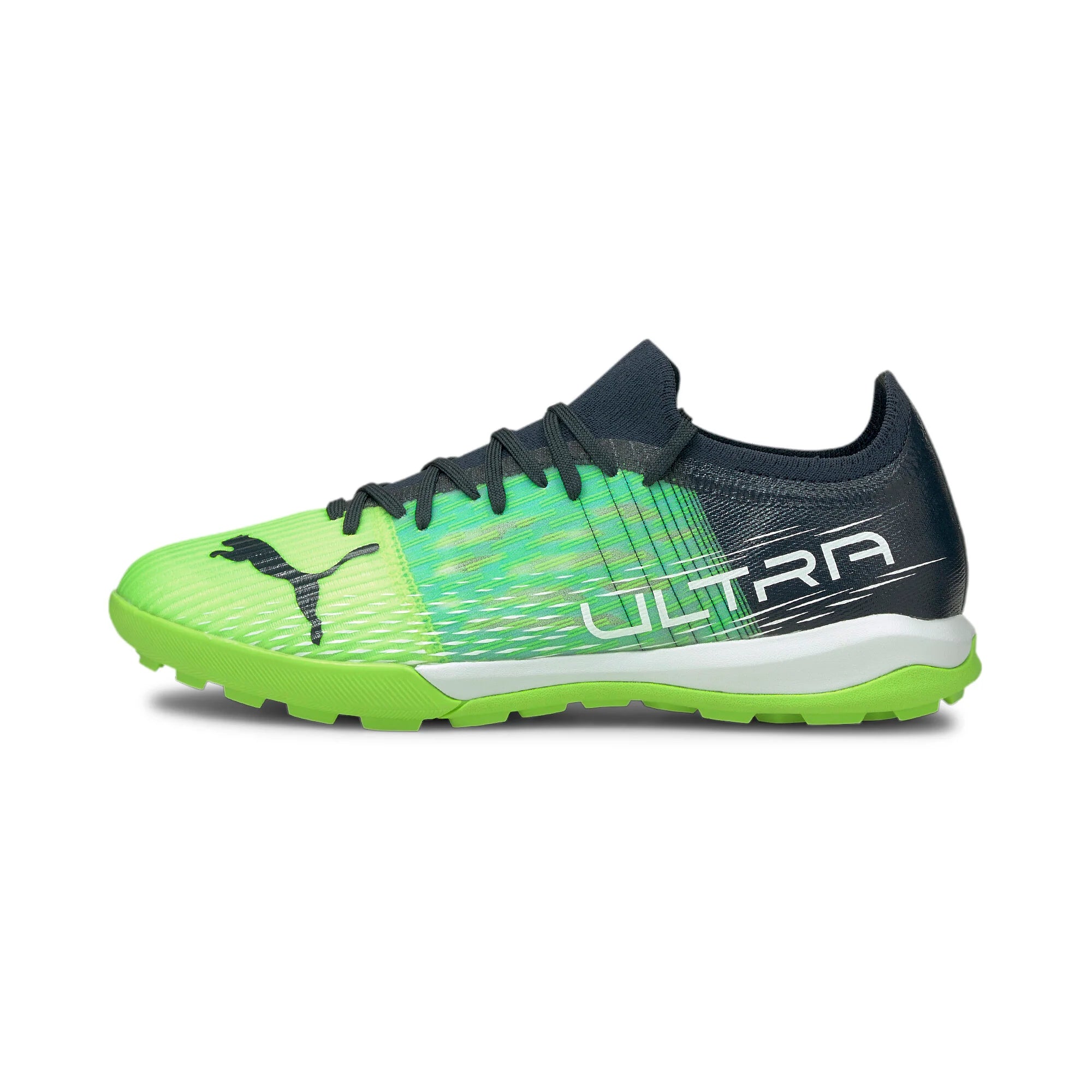 PUMA Ultra 33 TT Turf Soccer Cleats Green Glare Aqua
