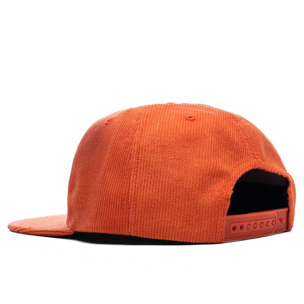 Onyx Corduroy Snapback Safety Orange