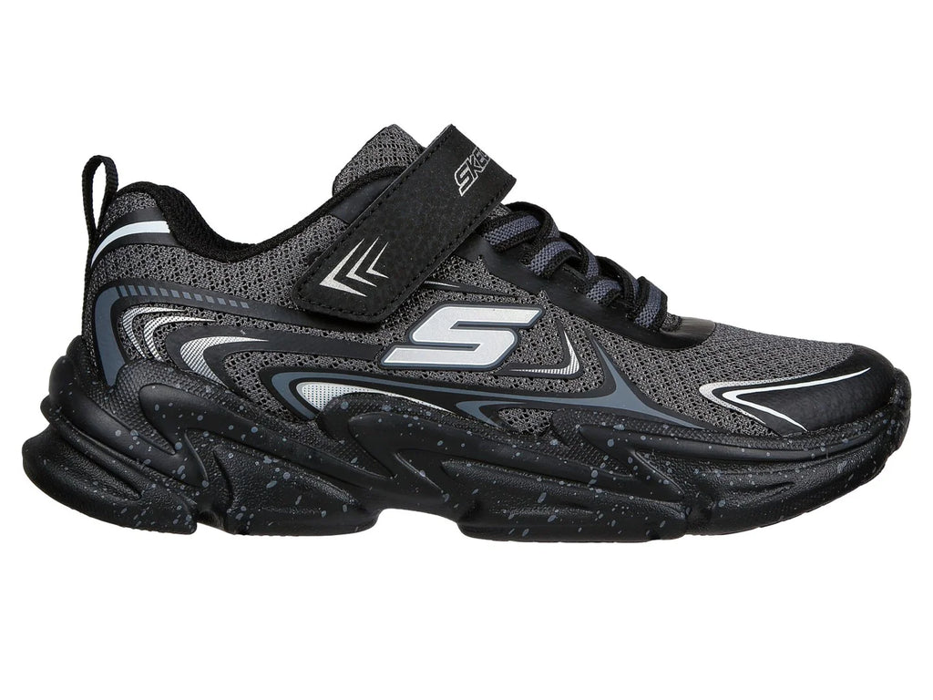 Tenis Skechers Wavetronic Gris y Negro para Niño