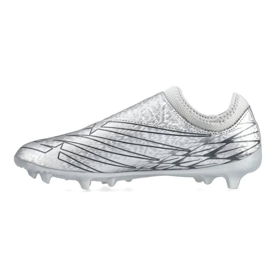 New Balance Kids Furon V7 Dispatch JR FG Firm Ground Soccer Cleats Silver