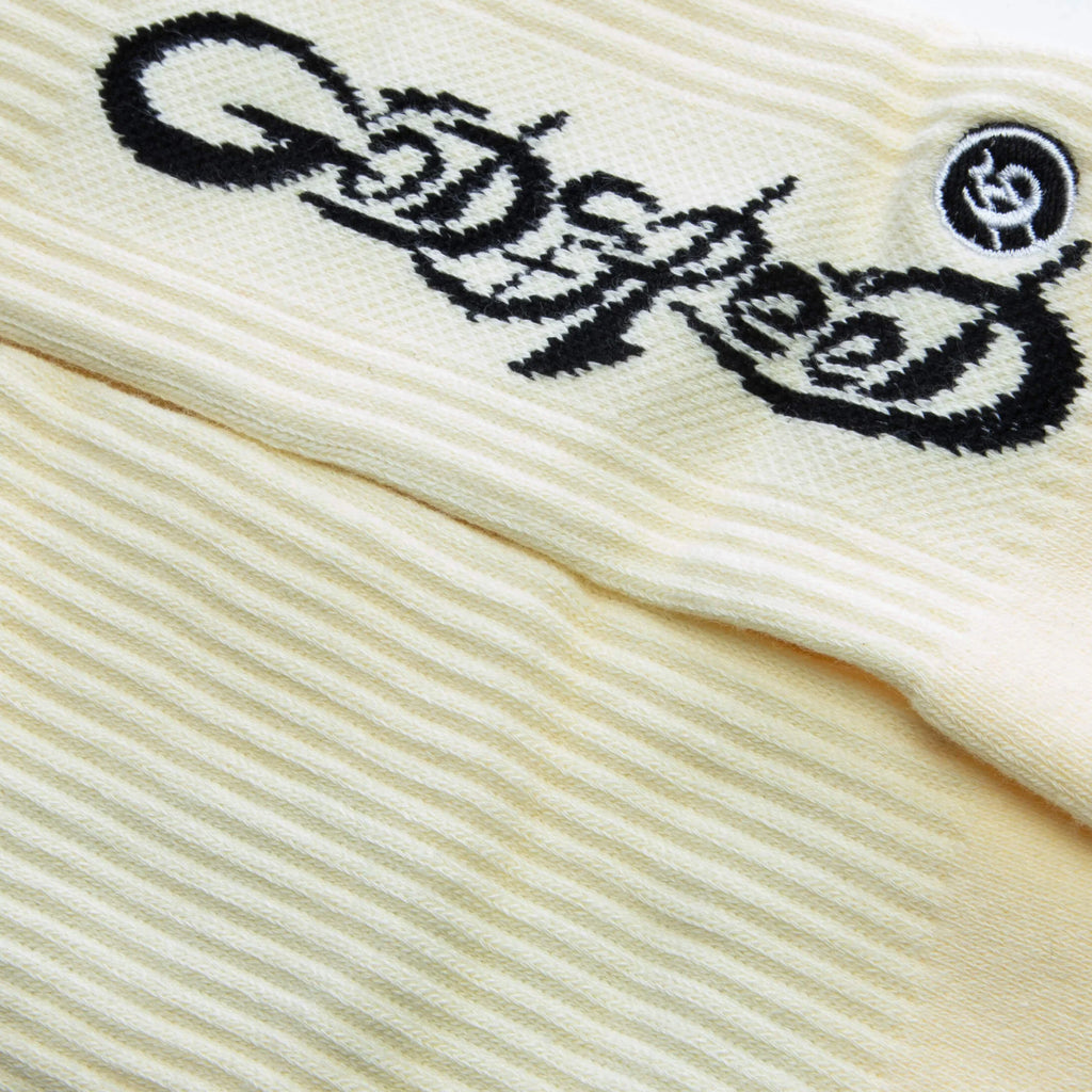 New Age Logo Sock Cream Black