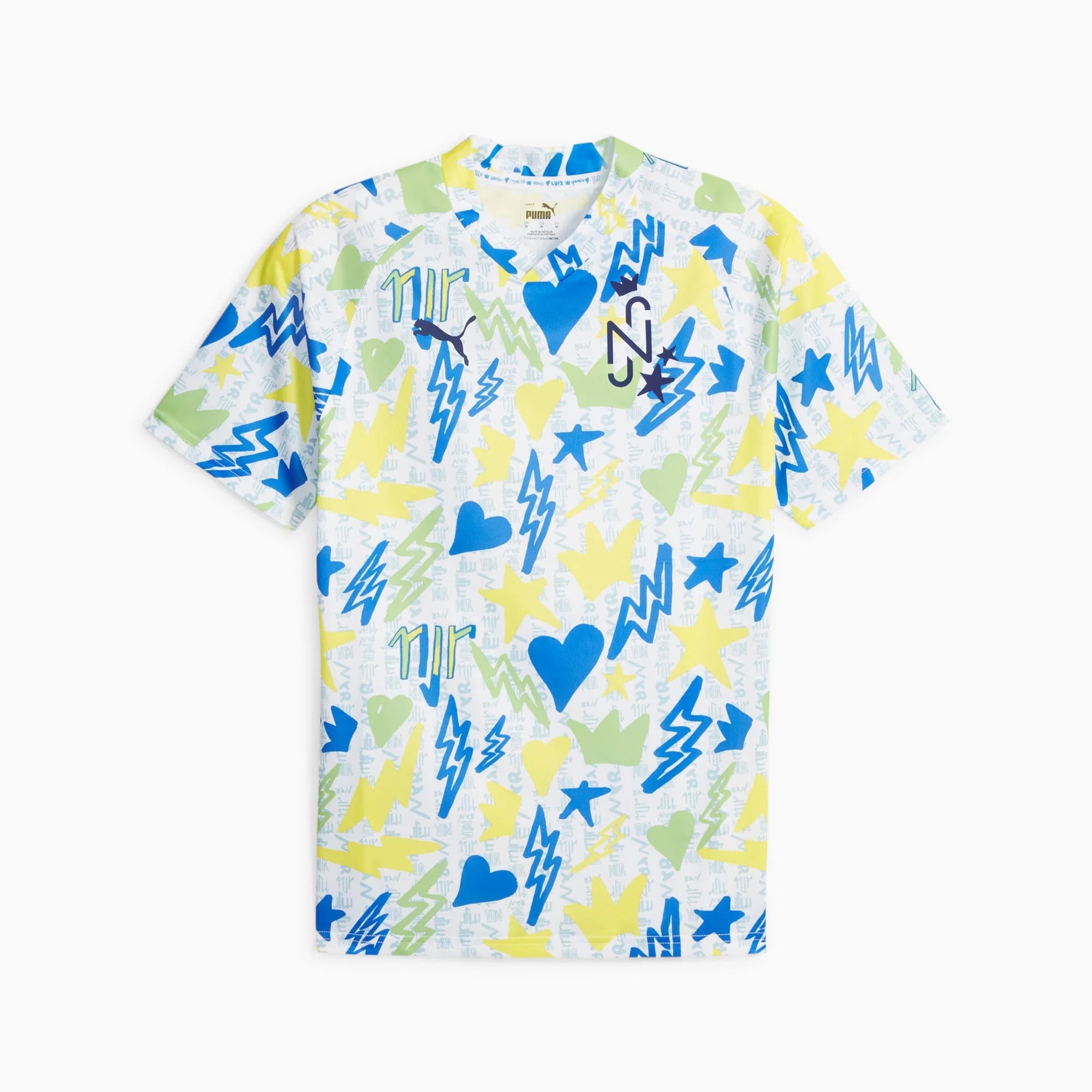 PUMA Neymar Jr Instituto Training Jersey White Blue Lemon