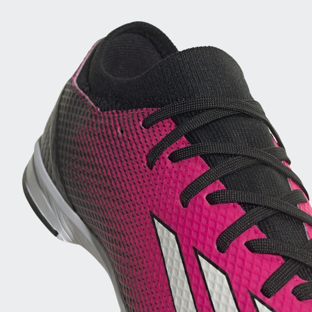 adidas Kids X Speedportal3 TF J Turf Football Boots Black Pink
