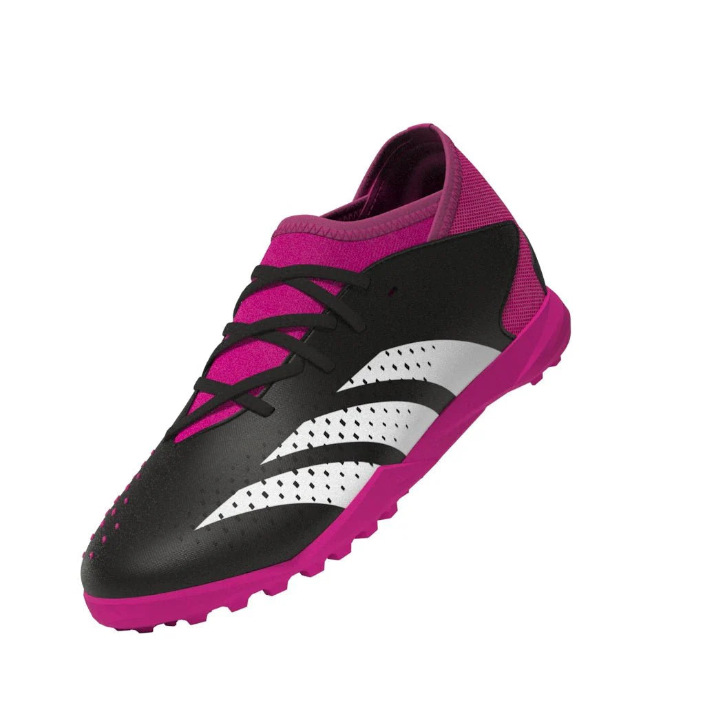 adidas Predator Accuracy3 TF Youth Turf Soccer Cleats Black White Shock Pink