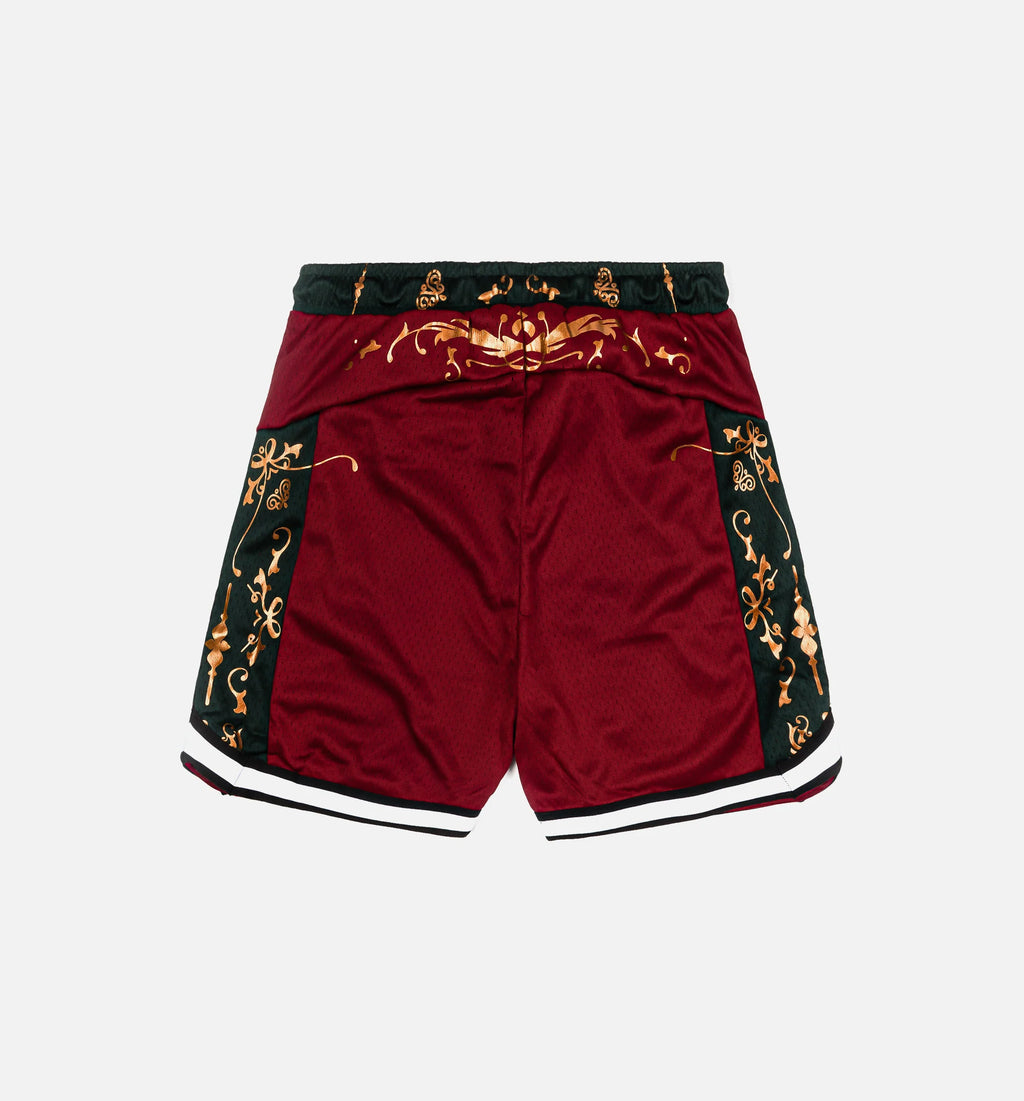 Lady of Guadalupe 07 Mesh Mens Shorts Red Green