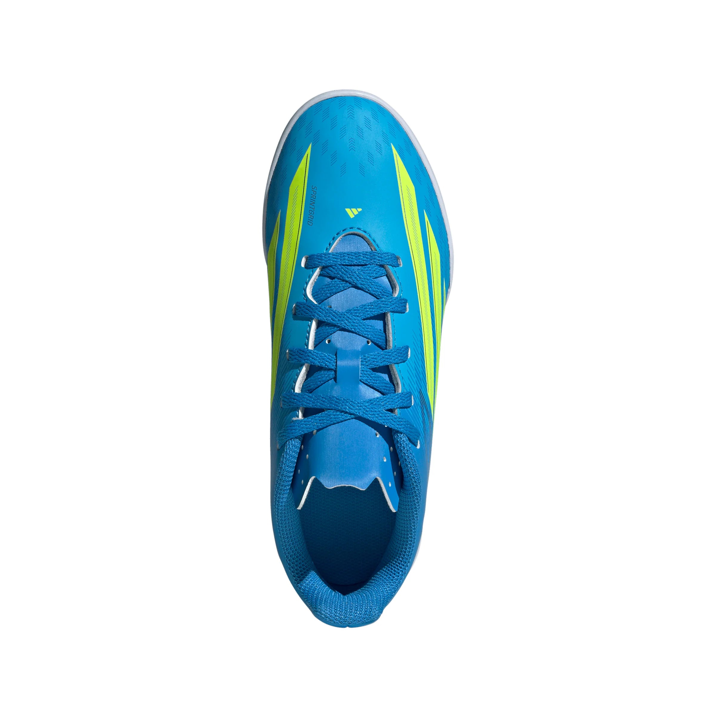 adidas F50 Club IN Indoor Youth Soccer Shoes Blue Yellow Aqua