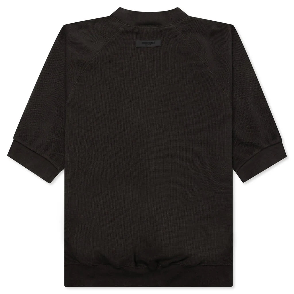 S S Waffle Sweatshirt Off Black