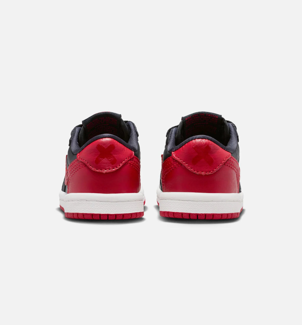 Air Jordan 1 Retro Low OG Banned Infant Toddler Lifestyle Shoe Black Black Varsity Red Summit White Free Shipping