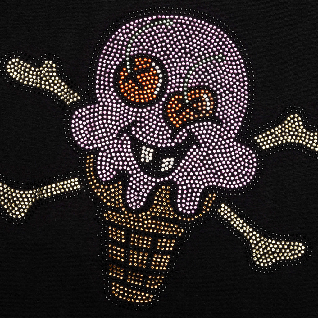 Stones Rhinestones S S Tee Black