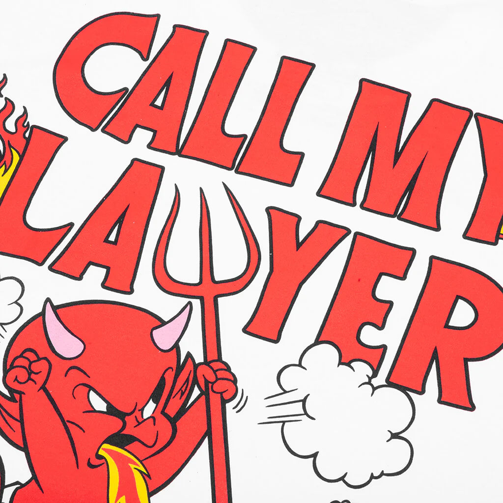 Market x Hot Stuff Call My Lawyer S S T Shirt White