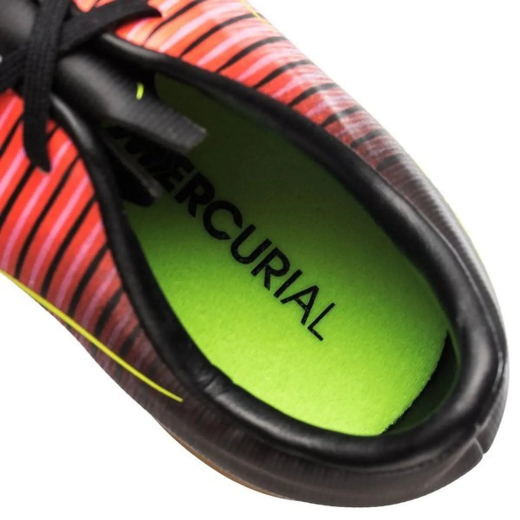 Nike Jr MercurialX Vapor XI IC Indoor Soccer Shoes Total Crimson Black Volt