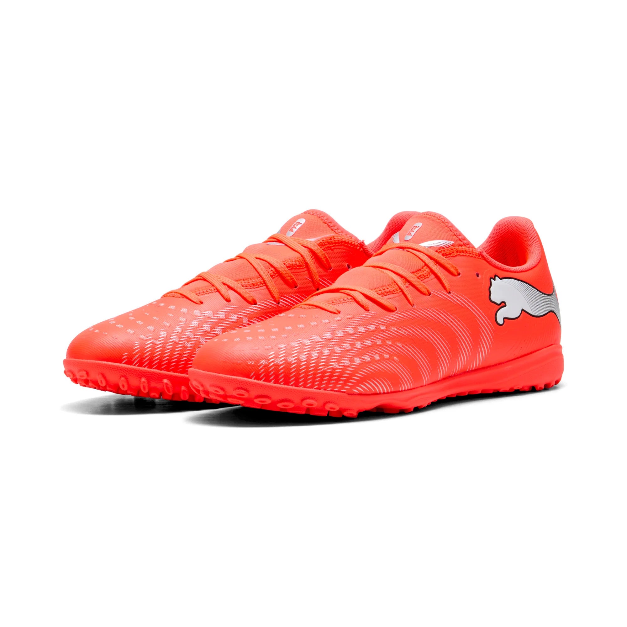 PUMA Future 9 Play TT Turf Mens Soccer Cleats Red White Black