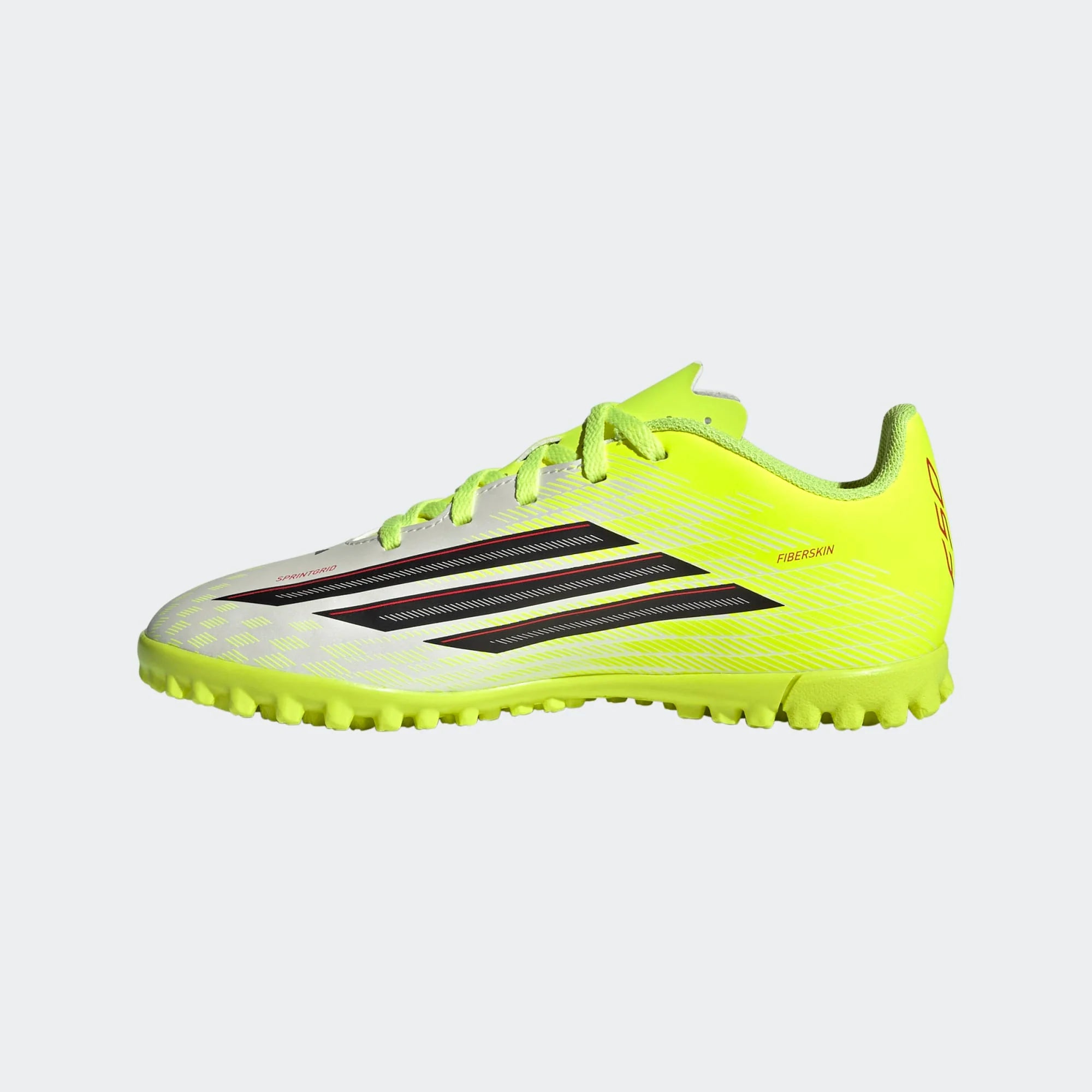 adidas F50 Club TF Turf Youth Soccer Cleats Solar Yellow Black Lucid Red