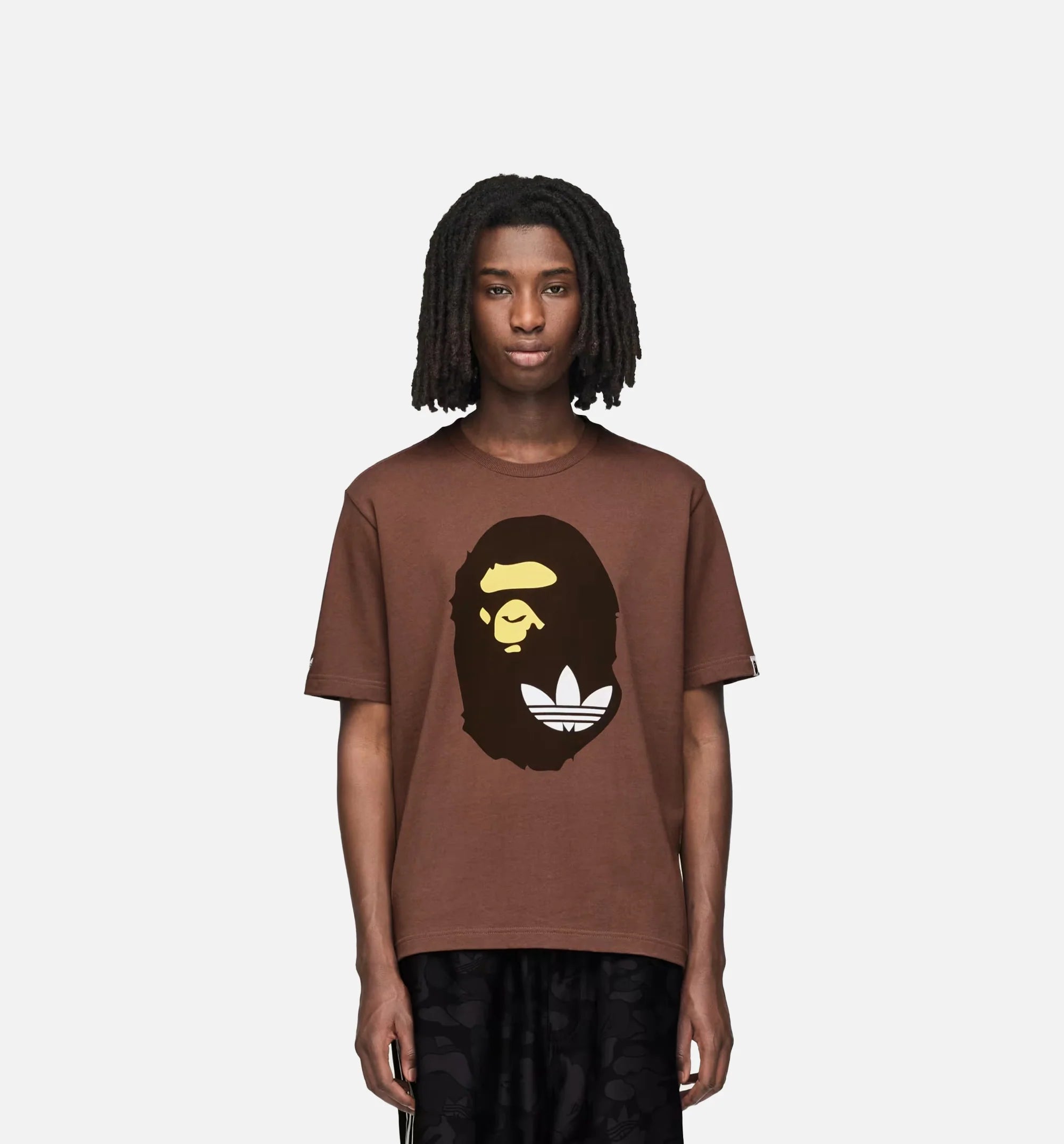 Bape SSL Mens Short Sleeve Shirt Brown