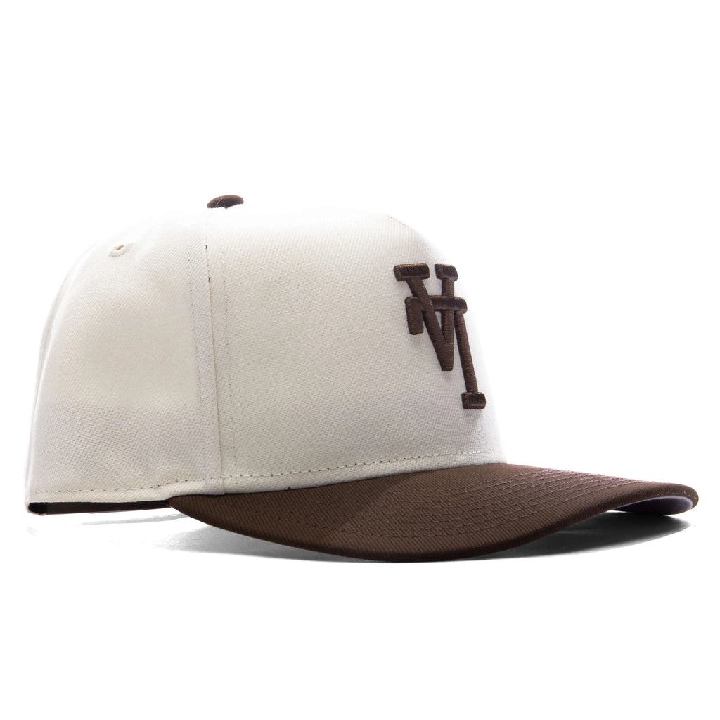 9FIFTY A Frame Snapback Upside Down Los Angeles Dodgers Chrome Walnut